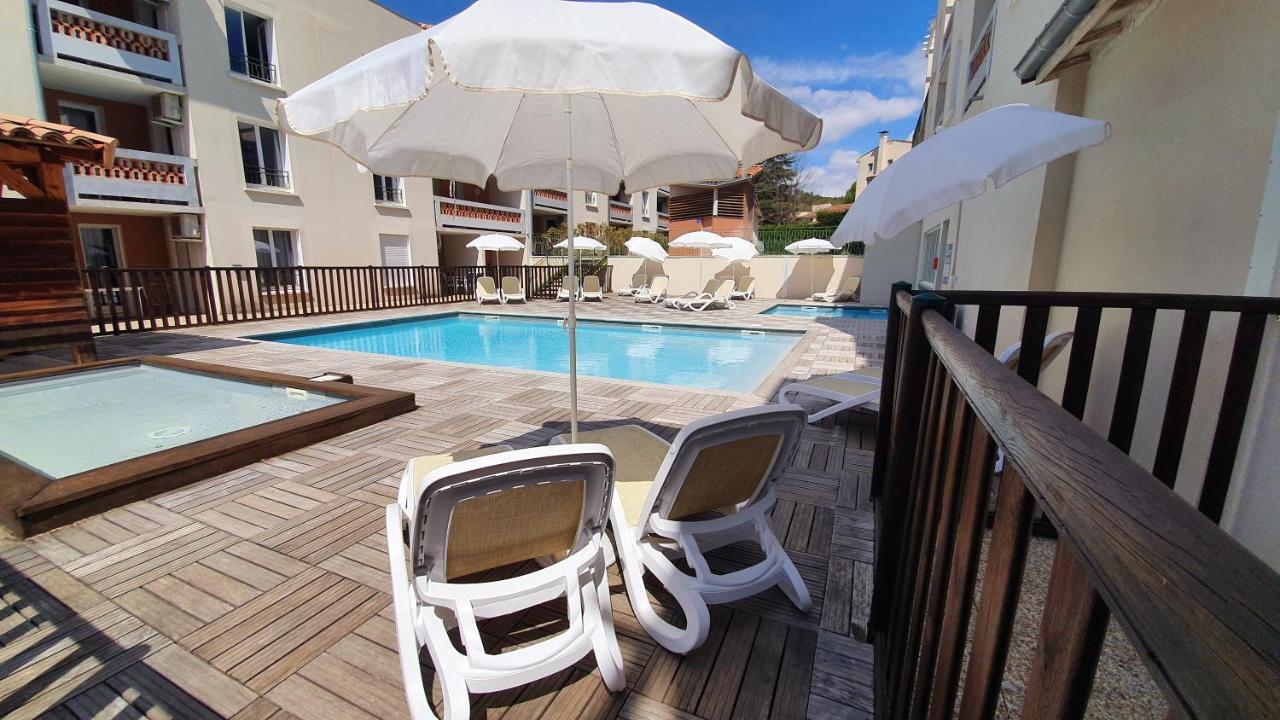 La Terrasse De L'Imbut - Climatisation & Piscine Leilighet Gréoux-les-Bains Eksteriør bilde